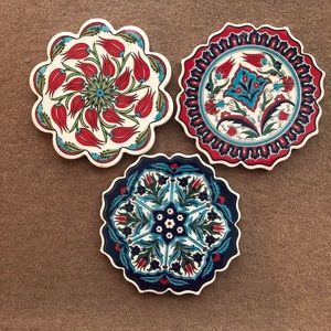 Turkish traditional “IZNIK” ceramic trivet art!